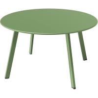 Mesa Auxiliar pequeña, Mesa Auxiliar Redonda de Metal, Ligera, Resistente a la Intemperie, Mesa Auxiliar para Sala de Estar, Pasillo, Dormitorio, jardín, terraza, balcón (Verde Salvia) - details 0