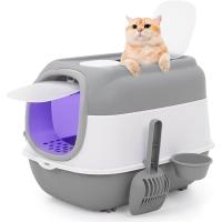 Gatera Caja de Arena para Gatos Cerrada y Jaula Anti-arena - details 0