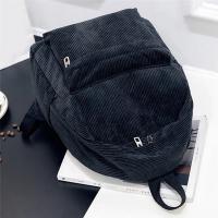 Mochila de Corduroy para Mujer Tendencia en Bolsos de Viaje y Escuela Color Sólido - details 5