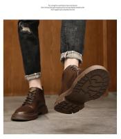 Zapatos de cuero genuino para hombre, cómodos zapatos informales con cordones, plantilla deportiva transpirable con 8 cm de altura - details 16