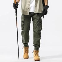 Pantalones Cargo Sueltos para Hombres Primavera-Verano Pantalones de Trabajo Casuales de Algodón para Exteriores - details 2