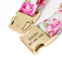 Conjunto Collar perro personalizado, collares nailon perro, correa caminar con estampado Floral mascotas, etiqueta de - details 6