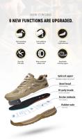 Zapatillas de seguridad para hombre, zapatos de trabajo ligeros, transpirables, antipinchazos, antideslizantes, indestructibles, Verano - details 6
