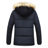 Chaqueta gruesa de lana a prueba de viento para hombre, abrigo de Parka con Cuello de piel con capucha, chaqueta informal clásica, invierno, 2024 - details 6
