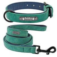 Conjunto correa cuero perro, Collar personalizado de 2 capas para perros pequeños, medianos y grandes, Pitbull - details 9