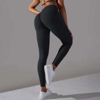Leggings cruzados para mujer, pantalones de yoga con bolsillo, malla deportiva transpirable para correr y andar en bicicleta, leggings de entrenamiento de cintura alta - details 4