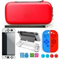 Crystal Clear Case Kit for Switch Oled Carrying Travel Bag Pouch for Ns Oled Game Console Protection & Screen Protector - details 1