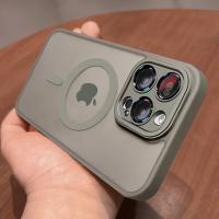 Funda magnética de lujo con armadura translúcida mate a prueba de golpes para iPhone 14, 13, 12, 11, 15 Pro Max Plus, funda de carga inalámbrica Magsafe - details 9