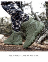 Botas militares de combate táctico para hombre, zapatos de seguridad para el trabajo, caza, tobillo, zapatillas de deporte al aire libre, Botas de senderismo de corte alto, seguridad - details 22