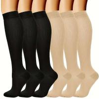 6 pares de calcetines de compresión sólidos para enfermera Color de piel negra - details 2