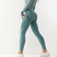 Mallas deportivas sin costuras para mujer, mallas elásticas de cintura alta para Yoga, gimnasio, trotar, secado rápido, Push Up, pantalones ajustados para mujer - details 3
