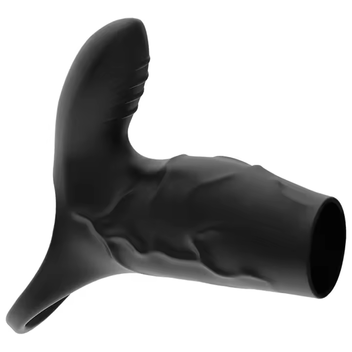 Estimulador clitoriano con anillo de gallo con funda para pene vibratorio, extensión vibratoria con anillo para pene y estimulación del punto G de 10 velocidades, funda para mejorar la circunferencia, juguete para adultos para parejas - 1