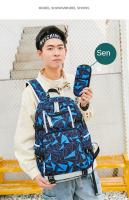 Mochilas impresas de moda para hombres y mujeres, estudiantes de secundaria y estudiantes de secundaria, interfaz usb, mochilas con patrones geométricos personalizados - details 21