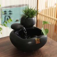 Nuevo Adornos de agua de estilo chino para hacer dinero, escritorio pequeño de cerámica, sala de estar, mesa de té, raciones de oficina, - details 1