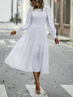 Vestido elegante de manga larga con cintura elegante de otoño e invierno para mujer - details 13