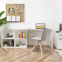 Escritorio esquinero moderno, madera de ingeniería, blanco, 10610674.5 - details 5