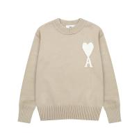 Moda de otoño-primavera para parejas Sudadera con manga larga Corazón bordado cuello redondo - details 2