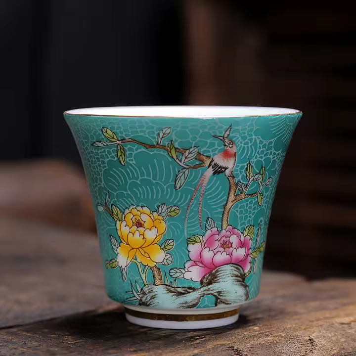 Juego de caja de regalo de taza Personal de té de degustación de taza de té Master Kung Fu de cerámica esmaltada - 1