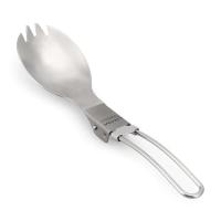 Vajilla plegable de titanio pulido mediano Lixada Spork, utilizada para cenas al aire libre, VIES, camping, mochilas - details 9