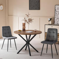 EGOONM-sillas tapizadas para comedor, asientos de diseño con respaldo, asiento de terciopelo, marco de Metal para cocina y sala de estar, 2/4 unidades - details 2