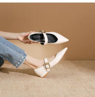 Nuevo Xiaoxiangfeng, hebilla de una palabra, tacón único puntiagudo, zapatos individuales, zapatos Lizhen - details 18