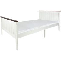 Cama Infantil Individual de Madera - Nogal - con somier, para niños, Color Blanco, Moderno y Elegante Mobiliario Pino, Espacio para Dormir: 70x140 cm - details 5
