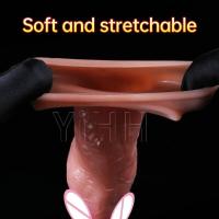 Condones de silicona Leten para hombres, retardante de eyaculación, juguetes sexuales, potenciador, extensor, condón reutilizable, Sexhine, masturbador masculino - details 5