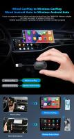 Adaptador inalámbrico CarPlay para coche, Dongle USB 2 en 1 con cable, Android, para VW, Toyota, Audi, Skoda y Audi - details 1