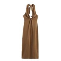 Vestido Holgado sin Mangas y sin Espalda BUNO-2025 Vestido de Verano para Mujeres con Falda Larga - details 1