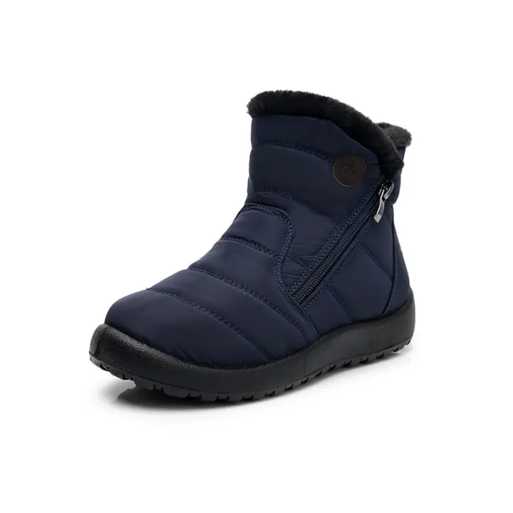 Botas de nieve de lona gruesa, zapatos de algodón, botines cortos, botas de algodón antideslizantes - 1