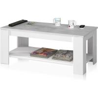 Mesa Centro con Revistero Elegante Acabado en Blanco Artik Medidas: 102 cm (Largo) x 43/54 cm (Alto) x 50 cm (Fondo) - details 34
