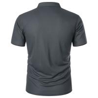 Nuevo top de verano de color sólido para hombre, moda popular, manga corta ajustada - details 7