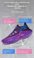 Nuevos zapatos de baloncesto transpirables finos de malla de verano, zapatillas informales ligeras con absorción de impacto y suela suave - details 2