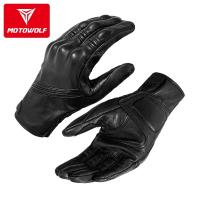 Guantes de Moto de Cuero Genuino Invierno Antiviento Táctil Protección de Articulaciones Mejor Precio Talla M-2XL Lavable - details 9
