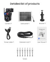 Cámara Solar SHIWOJIA 4G Sim 3K 6MP 20X Zoom Grabación Humanaoidal Impermeable al Agua - details 16