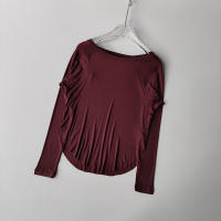 Top de Yoga de Manga Larga para Mujer Ajuste Suelto, Adelgazante, Adecuado para Otoño-Invierno, Deportiva al Aire Libre, Cubierta de Camiseta - details 2