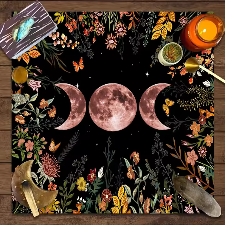 1 mantel Moon wer altar tarot adivinación y brujería, mantel decorativo de astrología - 1