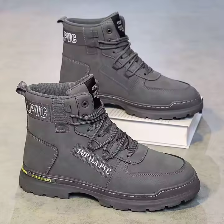 Botas Martin altas para hombre, zapatos de seguridad transpirables, impermeables, antideslizantes, para deportes de invierno, suela de goma, novedad de 2025 - 1