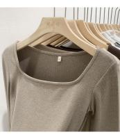 Camiseta ajustada de algodón para mujer, Top corto de manga larga, camiseta Sexy blanca Y2k para primavera y otoño - details 16