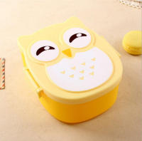 Fiambrera de búho de dibujos animados para niños, contenedor de alimentos para microondas, caja de almacenamiento portátil para estudiantes, contenedor Bento con compartimentos - details 8