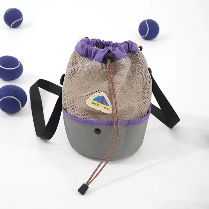 Mochila con cordón de estilo coreano, bolso de nailon suave y ligero, bolso cruzado de gran capacidad, bolso de malla para playa - 1