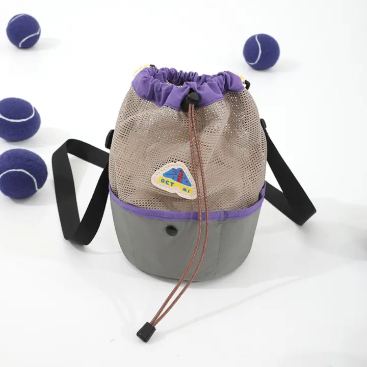 Mochila con cordón de estilo coreano, bolso de nailon suave y ligero, bolso cruzado de gran capacidad, bolso de malla para playa - 1