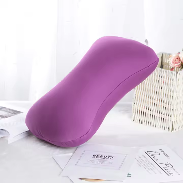 Almohada de soporte para el cuello, almohada enrollable con forma de hueso de poliéster y LICRA, minicojín lavable súper suave, cómoda y acogedora almohada de viaje - 1