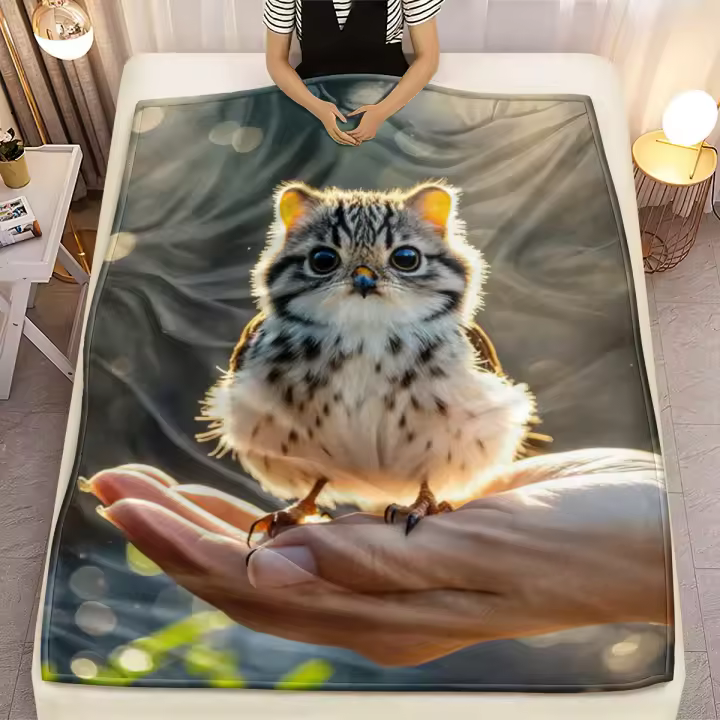 Manta de forro polar con diseño divertido para adultos, sofá de peso medio y manta de acampada, regalo peculiar para decoración del hogar - 1