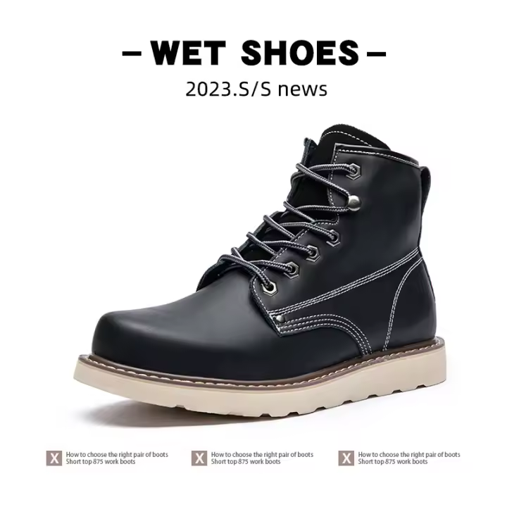 Nueva patada americana retro no está mal botas cortas botas de herramientas al aire libre. - 1