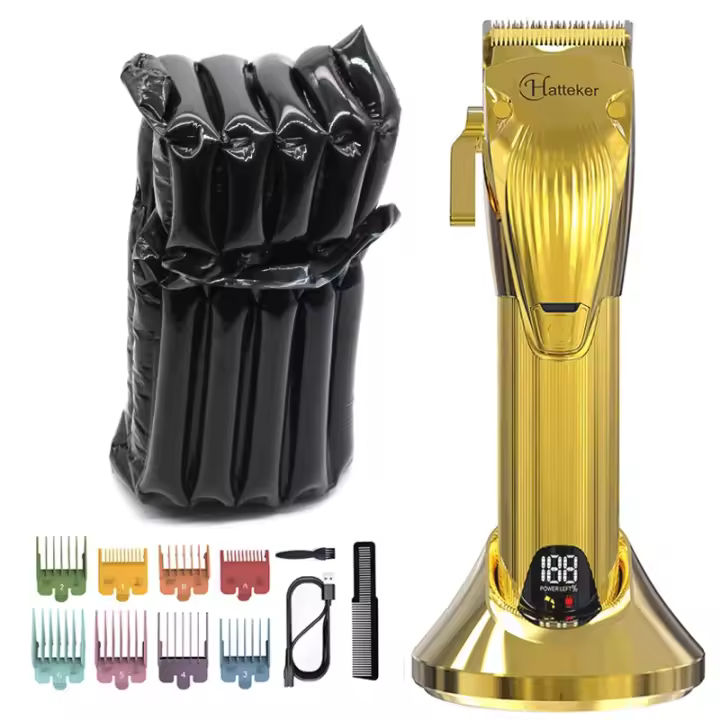 Cortadora de pelo profesional para Barbería para hombres, potente cortadora de pelo eléctrica para Barba, máquina recargable, corte de pelo ajustable - 1
