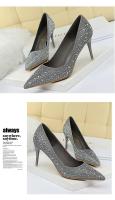 9219-A22K Zapatos planos de banquete sexis con diamantes de agua puntiagudos para boda a la moda, tacones altos de aguja de verano - details 18