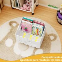 Estantería Infantil de Madera para Libros, Librería Montessori, Biblioteca, Baúl de Juguetes Infantiles, Mueble Organizador y Expositor de Libros Infantiles, para Dormitorio, Habitación de Niños, Sala de Juegos - details 25