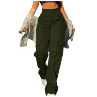 Pantalones Harajuku de lino y algodón, pantalones de pierna ancha de cintura alta de sarga elástica, ropa informal de pierna recta Chino Y2k, moda 2024 - details 9