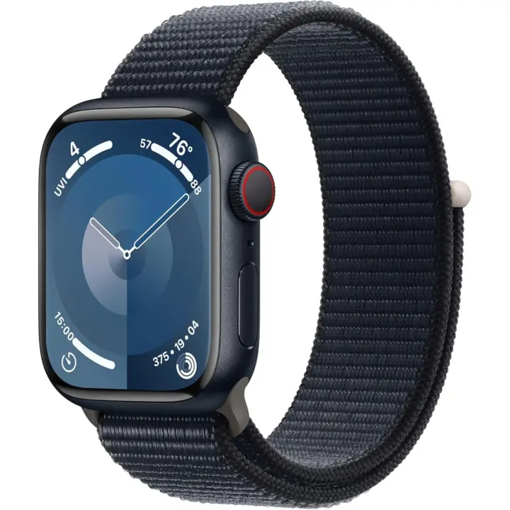 Apple Watch Series 9 [GPS + Cellular, 41 mm] - Caja de aluminio con Midnight Sport Loop, talla única (renovado) - 1